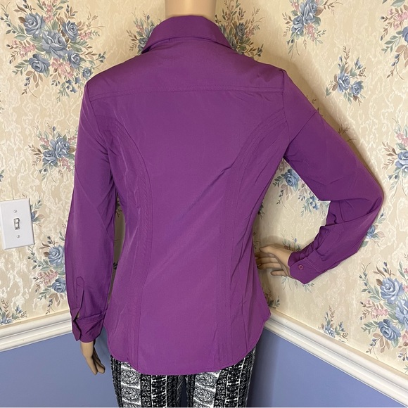 Back to Basic Couture Long Sleeve Purple Button Down Dress Shirt, NWOT - Picture 4 of 12
